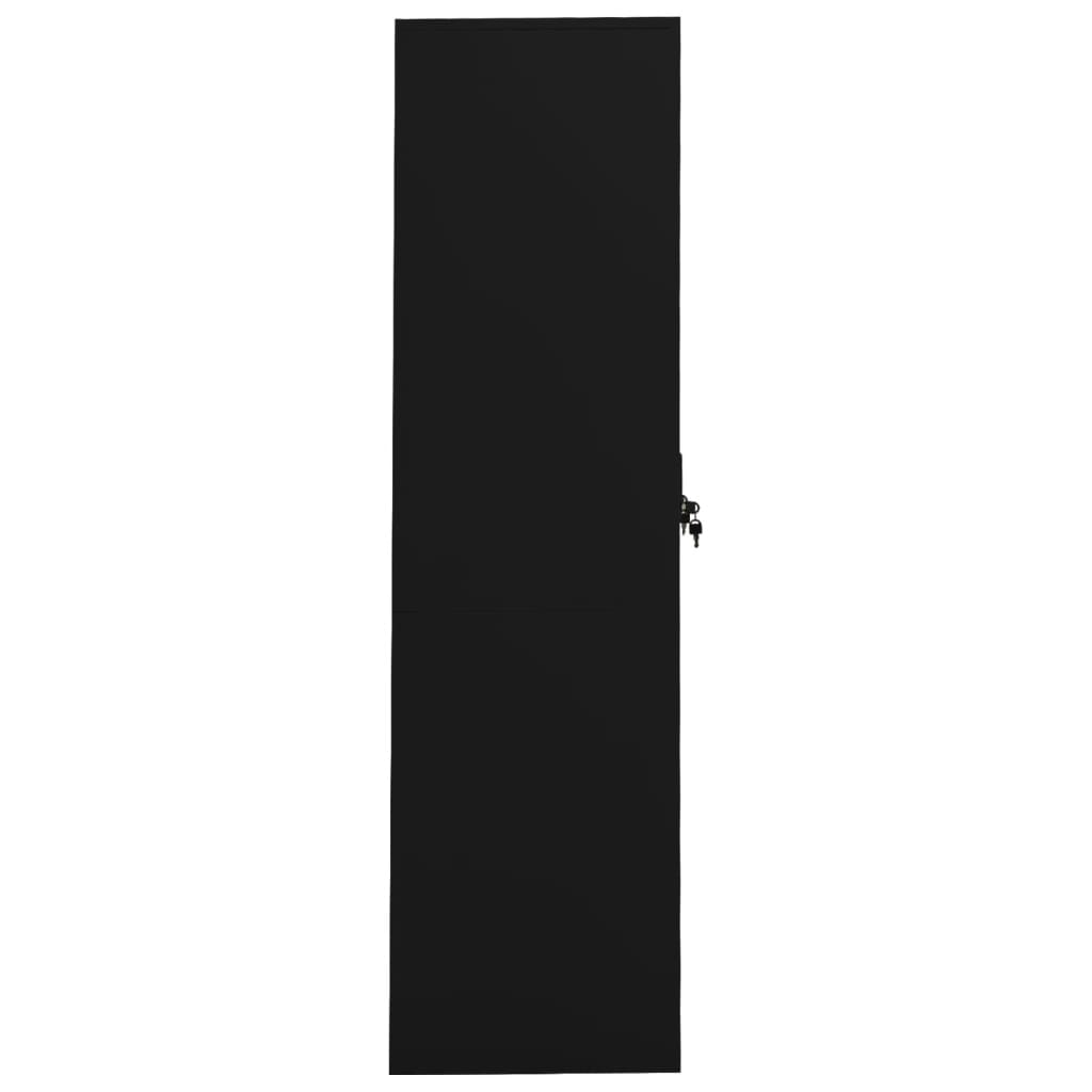 vidaXL Šatník čierny 80x50x180 cm oceľový