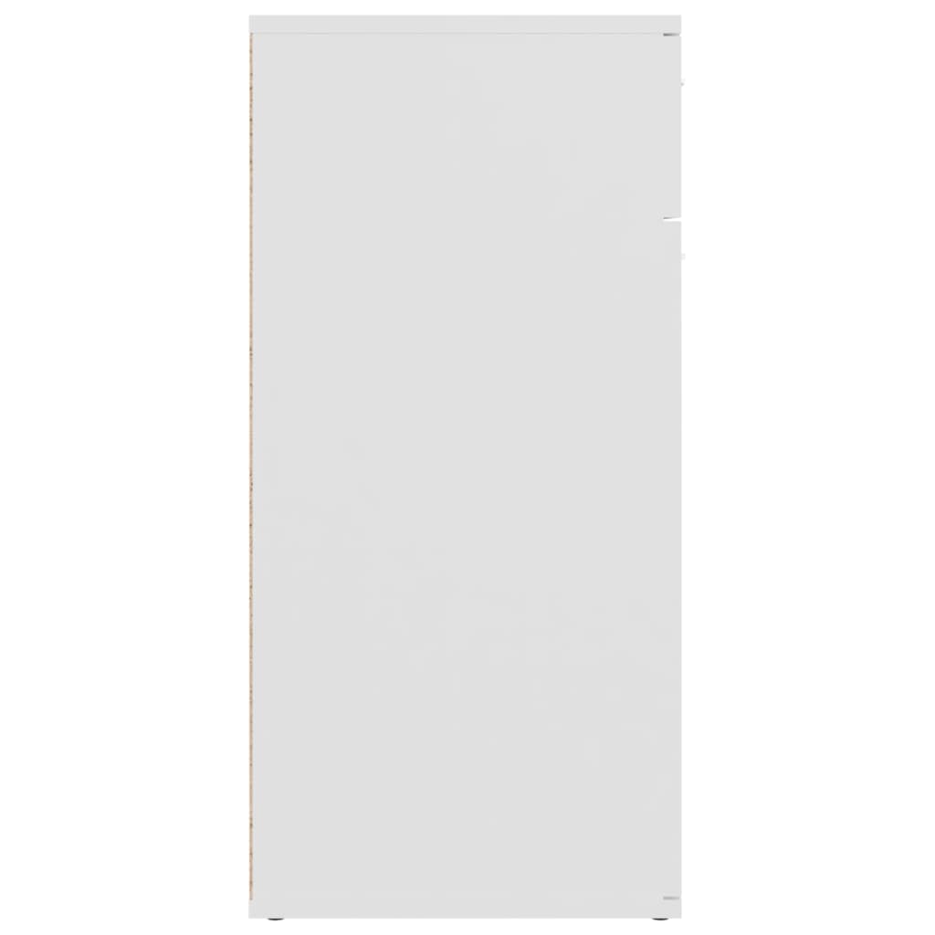 vidaXL Komoda, biela 80x36x75 cm, kompozitné drevo