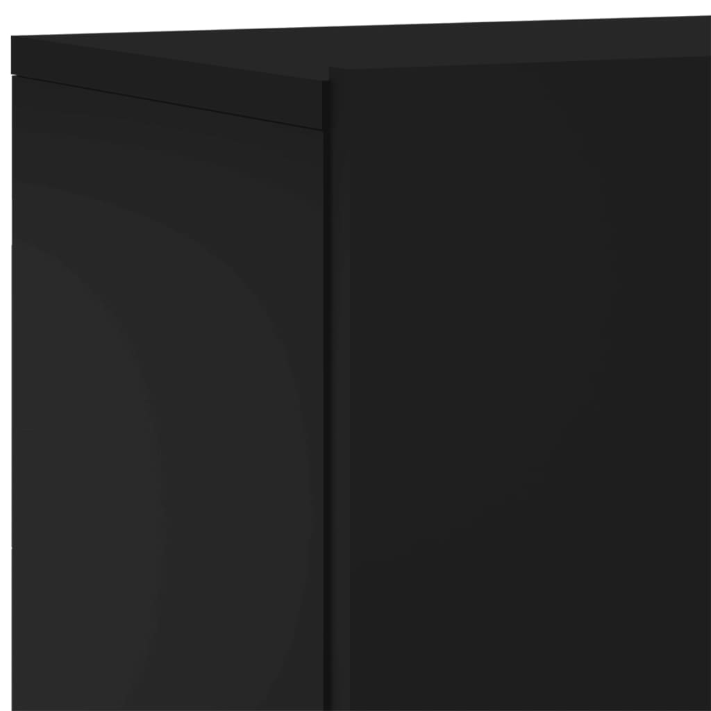vidaXL 6-dielne TV nástenné skrinky čierne kompozitné drevo