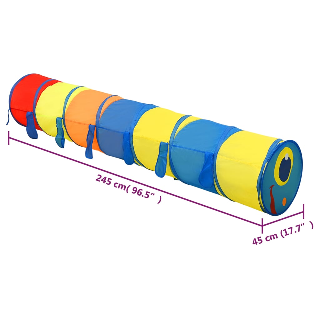 vidaXL Detský stan na hranie s 250 loptičkami farebný 245 cm polyester