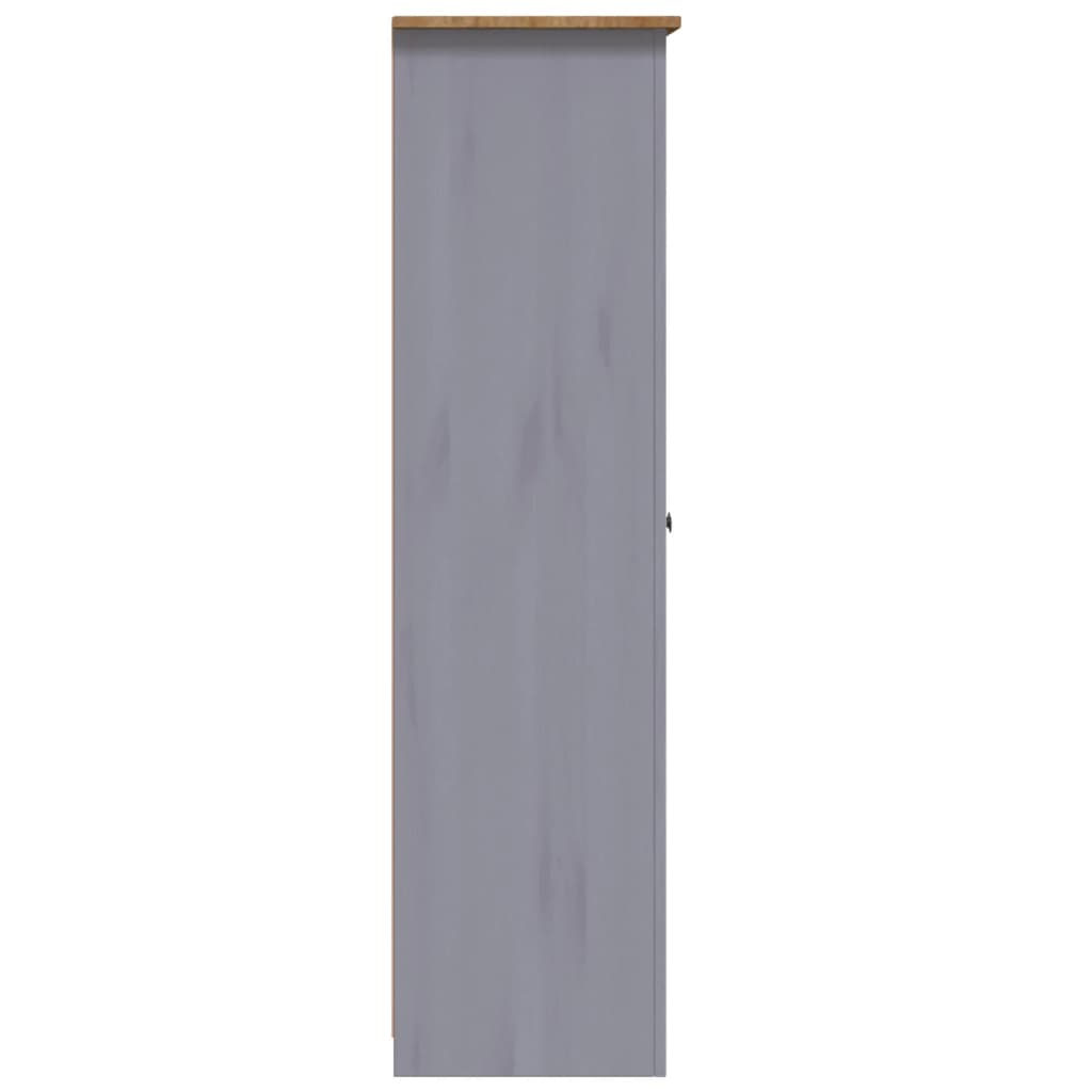 vidaXL 3-dverový šatník sivý 118x50x171,5 cm borovicové drevo Panama Range