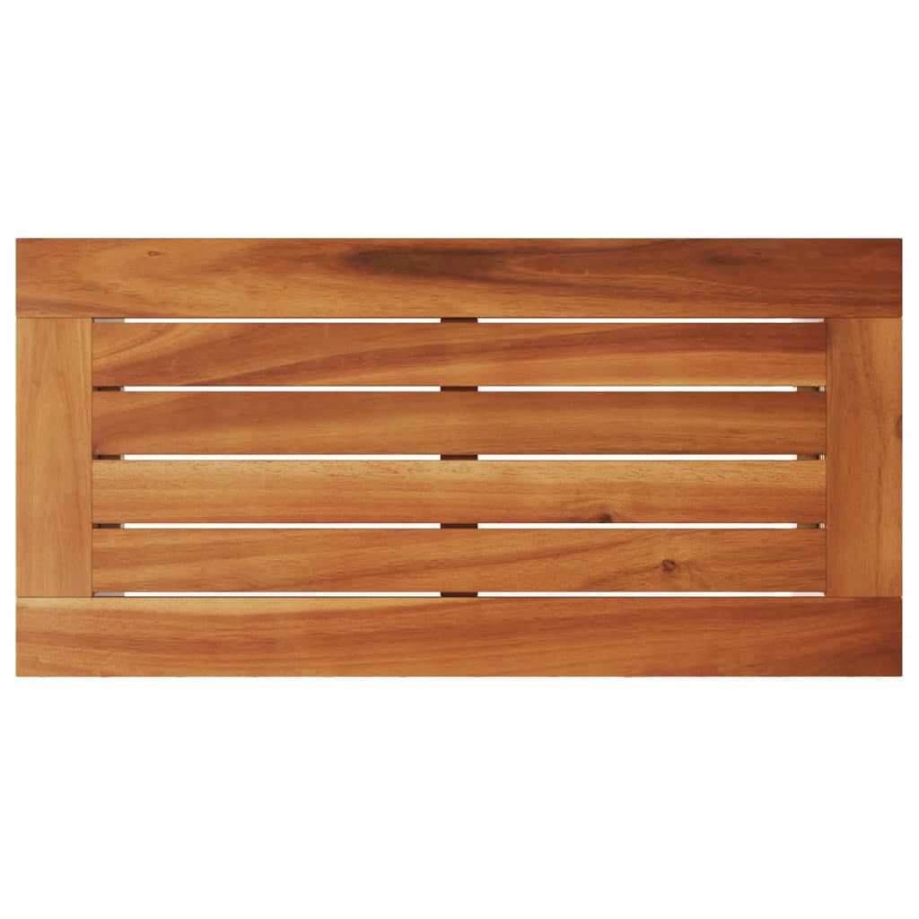 vidaXL Záhr. príručný stôl drevená doska béžová 58x27,5x55cm polyratan