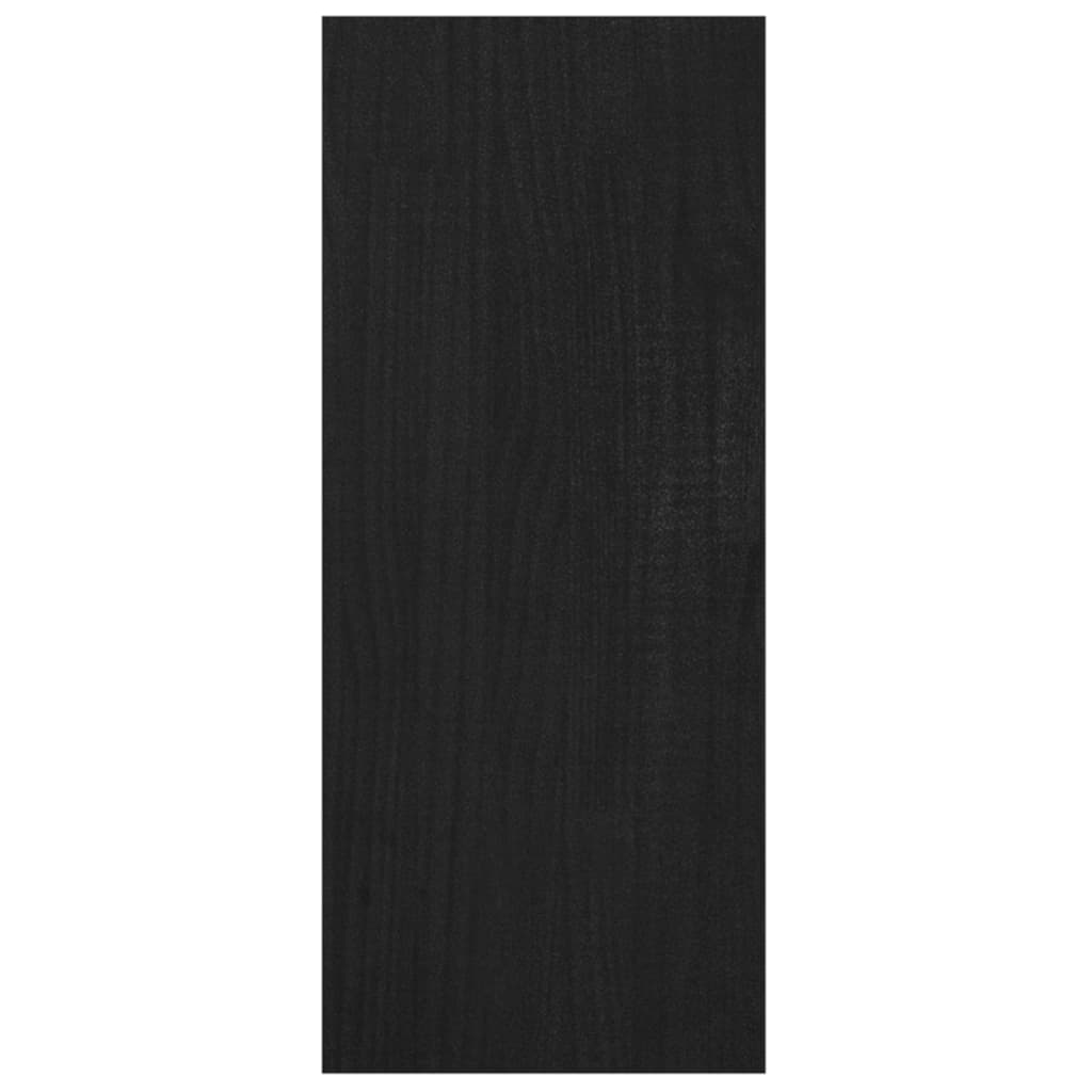vidaXL Knižnica/deliaca stena čierna 100x30x71,5 cm masívna borovica