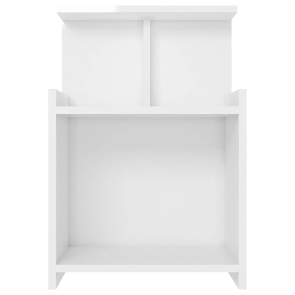 vidaXL Nočný stolík, lesklý biely 40x35x60 cm, kompozitné drevo