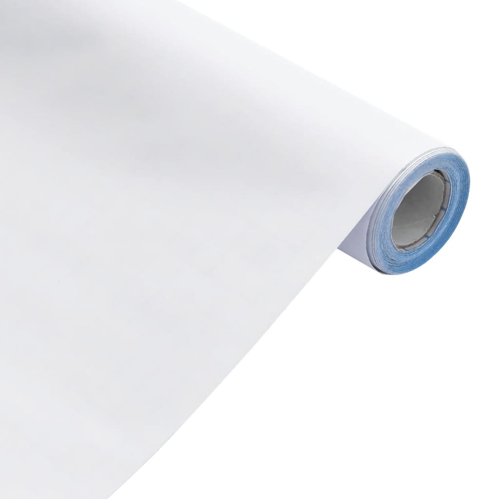 vidaXL Tapeta na nábytok samolepiaca matná biela 90x500 cm PVC