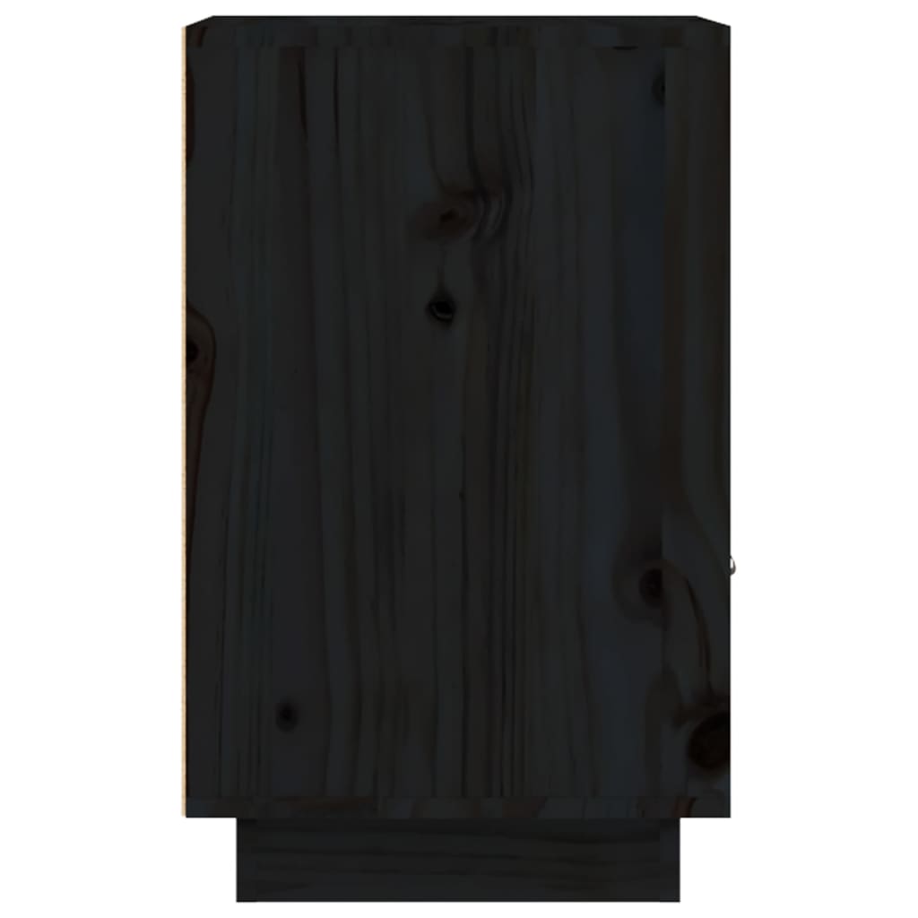 vidaXL Nočné stolíky 2 ks čierne 40x34x55 cm borovicový masív