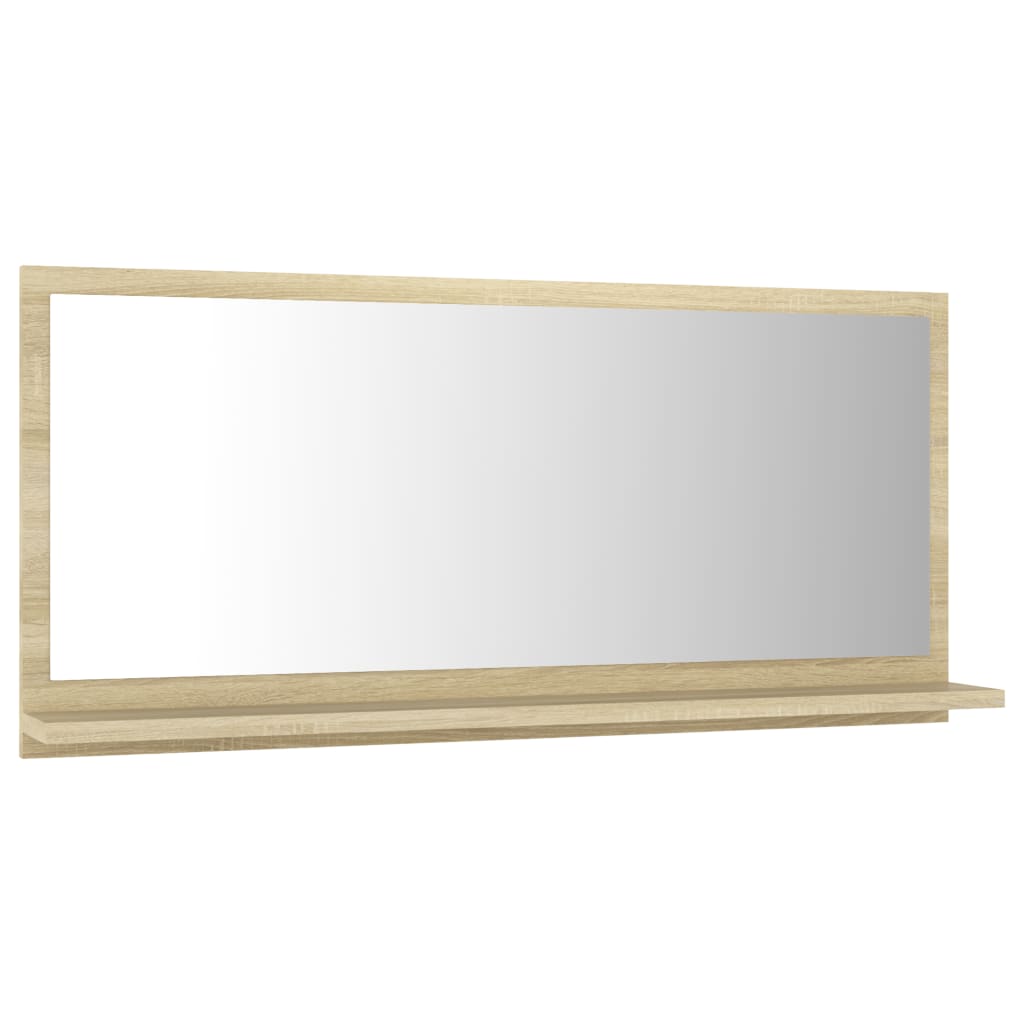 vidaXL Kúpeľňové zrkadlo, dub sonoma 80x10,5x37 cm, kompozitné drevo