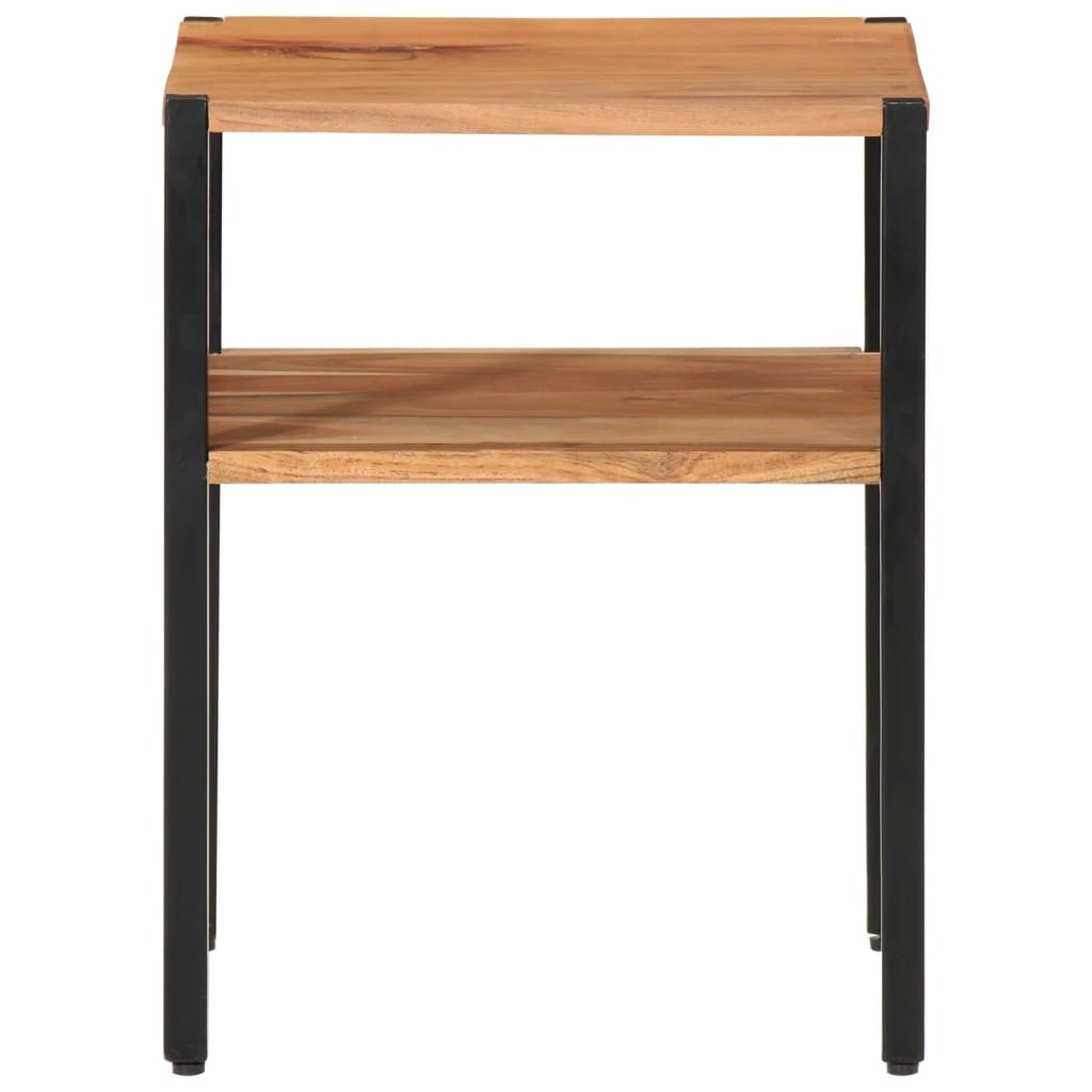 vidaXL Bočný stolík 35x35x45 cm masívne akáciové drevo agát a železo