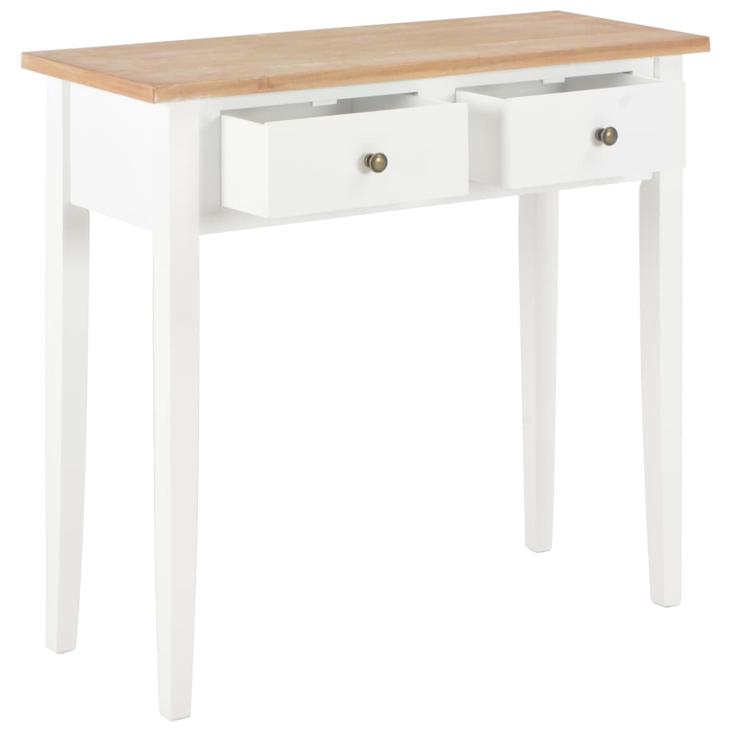 vidaXL Toaletný konzolový stolík, biely 79x30x74 cm, drevo