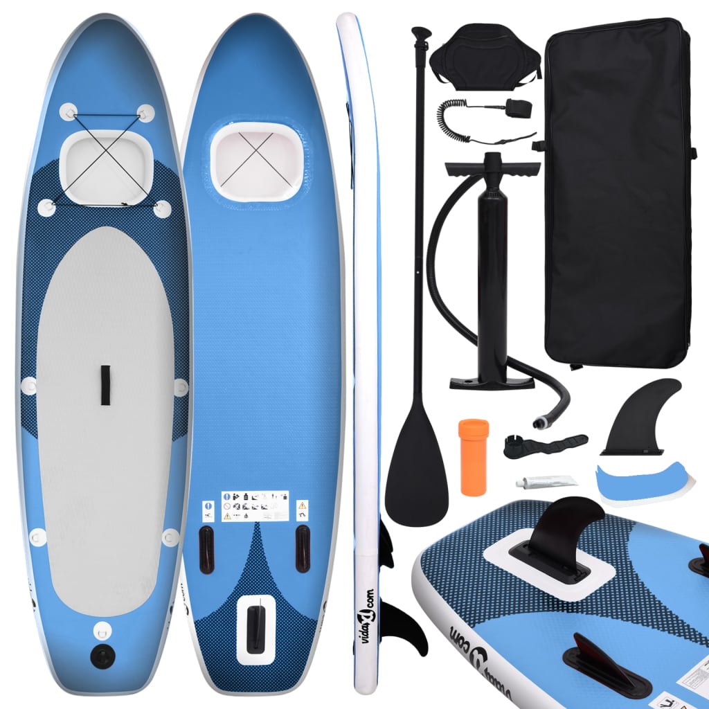 vidaXL Nafukovací Stand up paddleboard morská modrý 330x76x10 cm