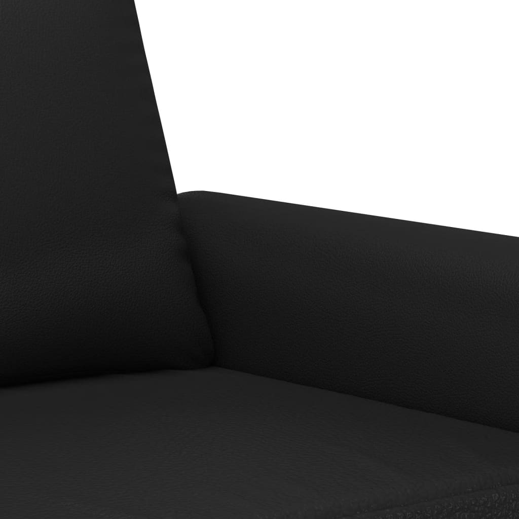 vidaXL 2-dielna sedacia súprava s vankúšmi čierna umelá koža
