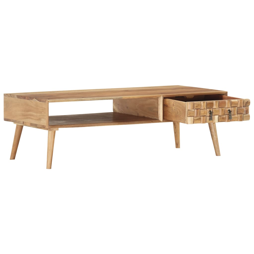 vidaXL Konferenčný stolík 110x50x35 cm masívne akáciové drevo