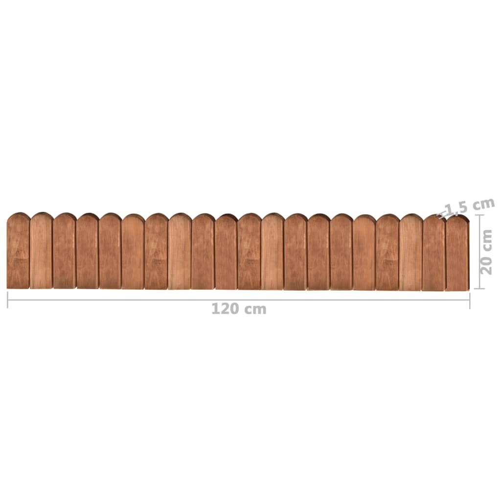 vidaXL Trávnikový lem hnedý 120 cm impregnované borovicové drevo
