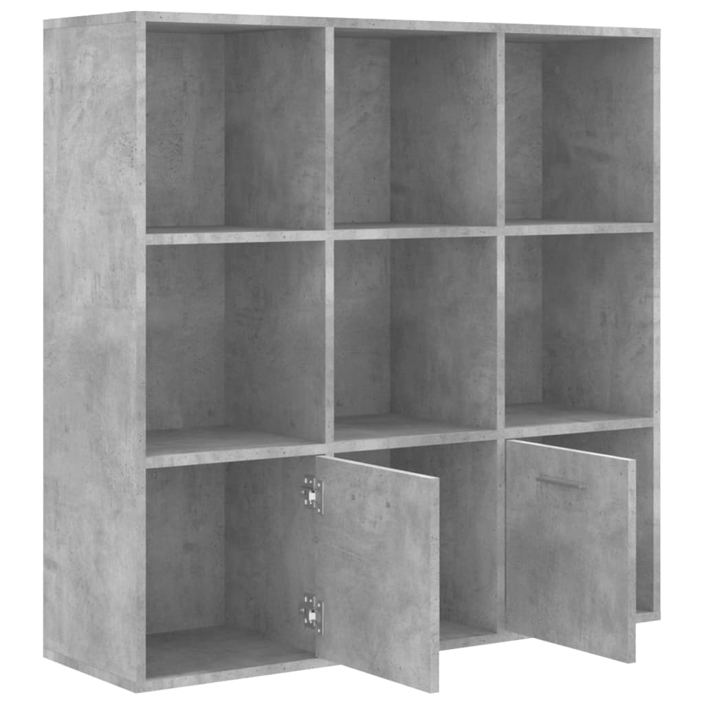 vidaXL Knižnica, betónovo sivá 98x30x98 cm, kompozitné drevo