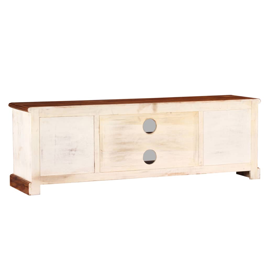 vidaXL TV stolík, masívne sheeshamové drevo, 120x30x40 cm