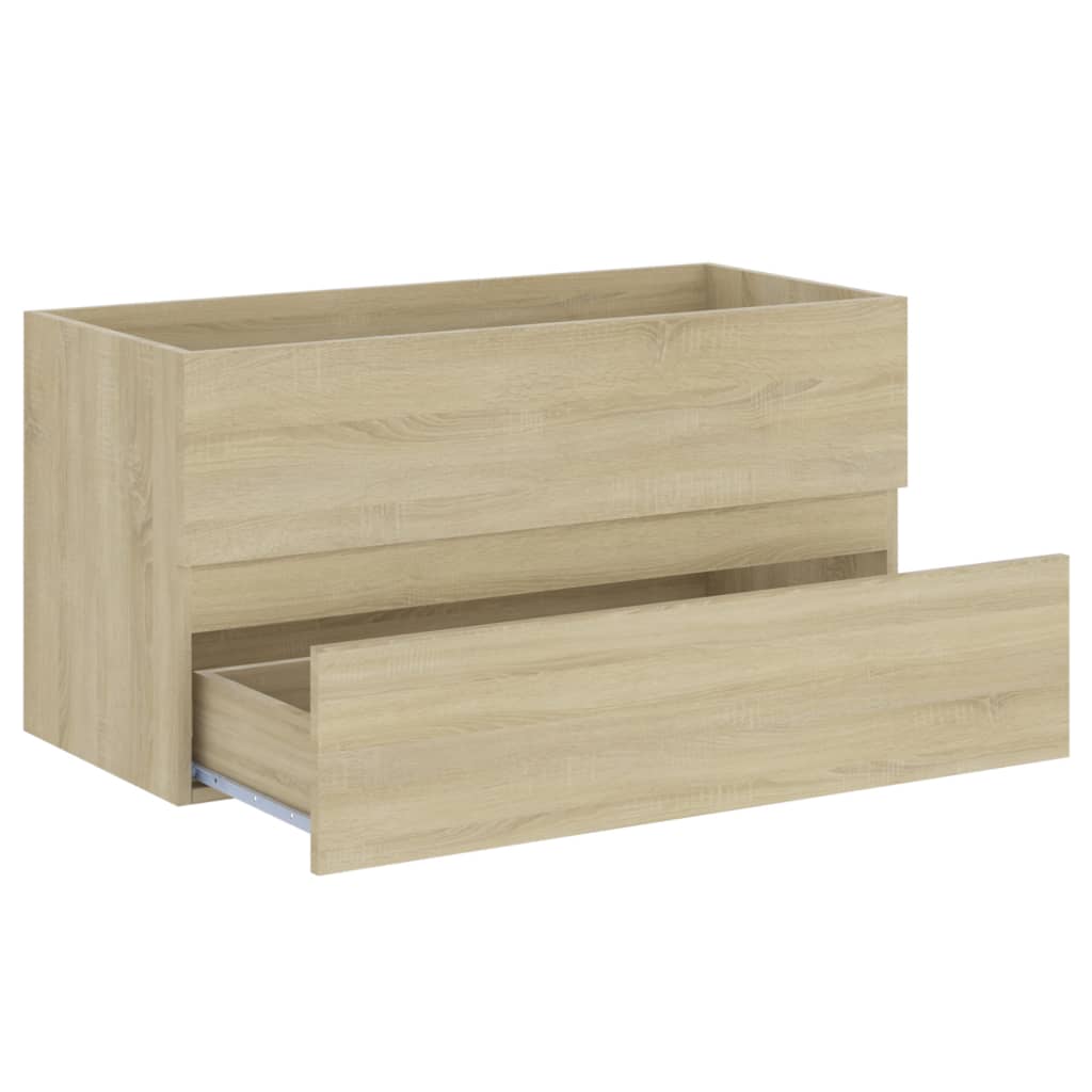 vidaXL 2-dielna sada kúpeľňového nábytku, sonoma, kompozitné drevo