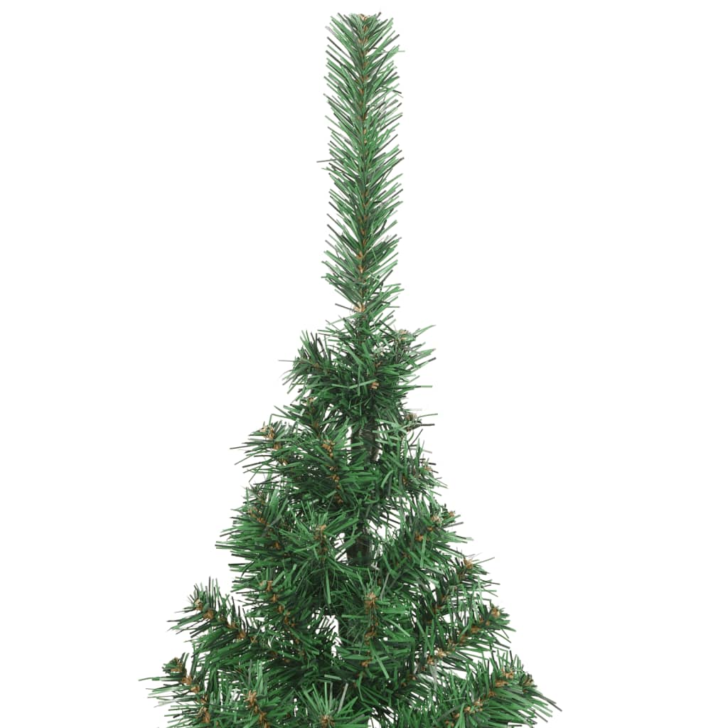 vidaXL Umelý polovičný vianočný stromček+stojan, zelený 180 cm, PVC