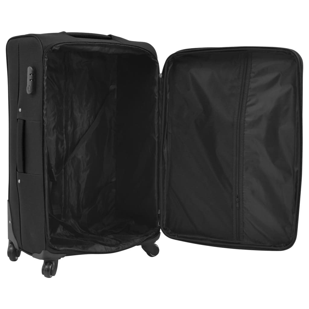 vidaXL Sada 3 cestovných kufrov, čierna