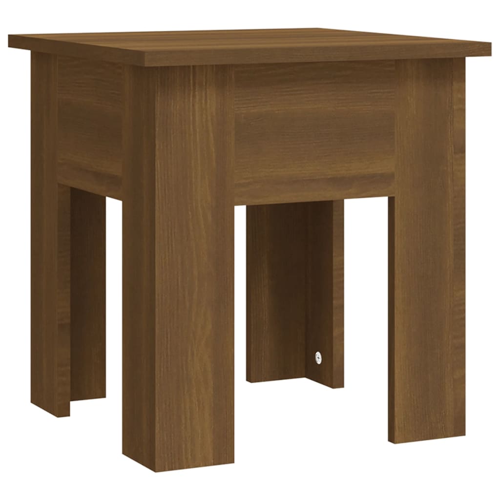 vidaXL Konferenčný stolík hnedý dub 40x40x42 cm drevotrieska
