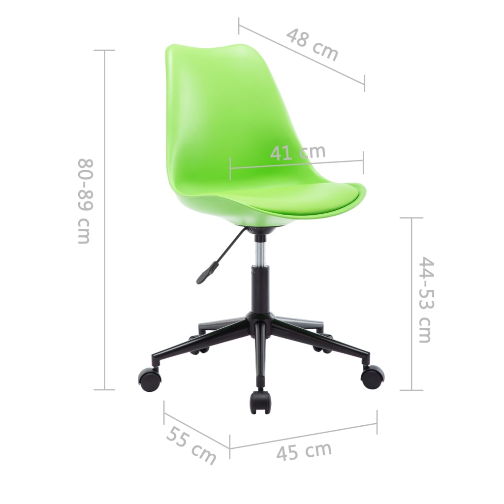 vidaXL Otočné jedálenské stoličky 2 ks zelené umelá koža