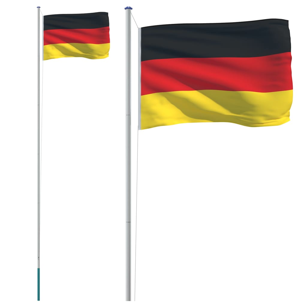 vidaXL Vlajka Nemecka a tyč 6,23 m hliník