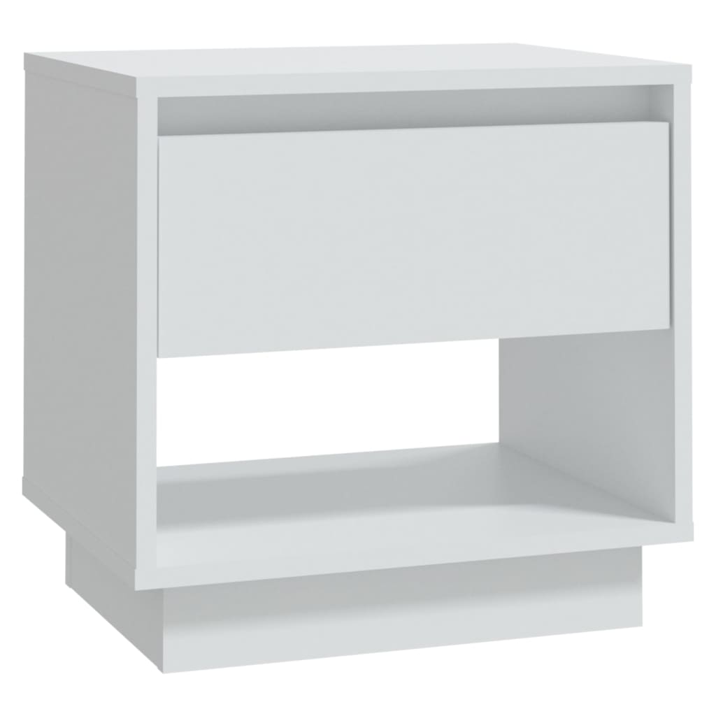 vidaXL Nočný stolík biely 45x34x44 cm drevotrieska