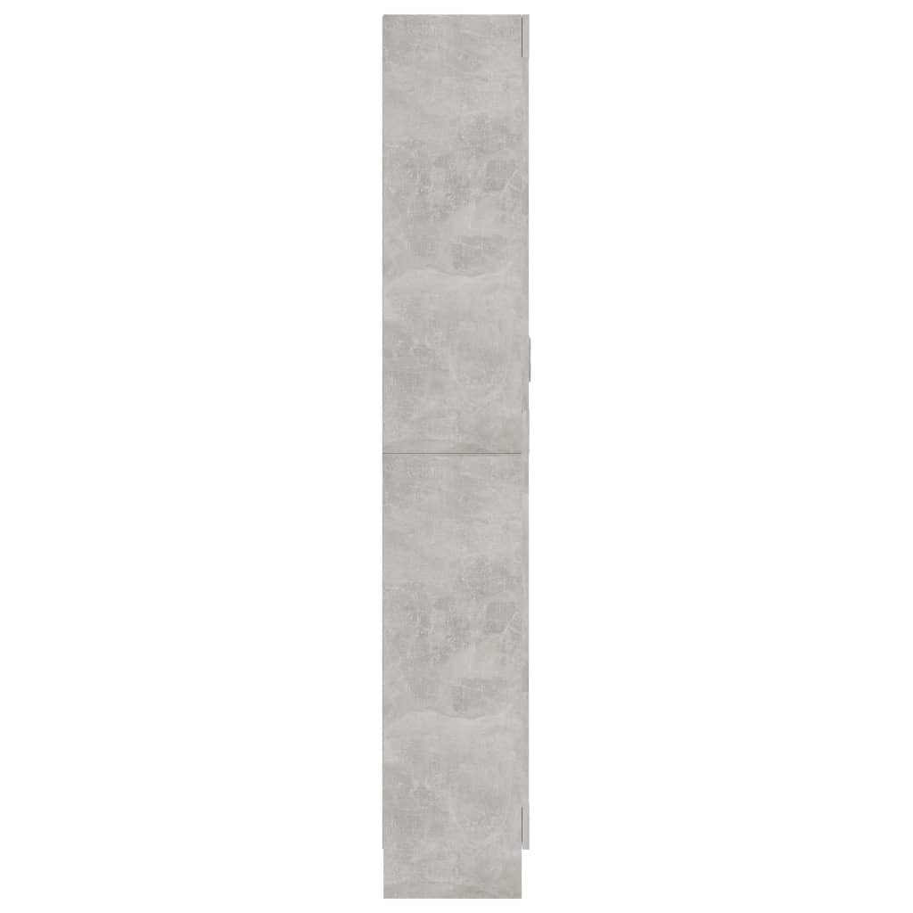 vidaXL Vitrína, betónovo sivá 82,5x30,5x185,5 cm, kompozitné drevo
