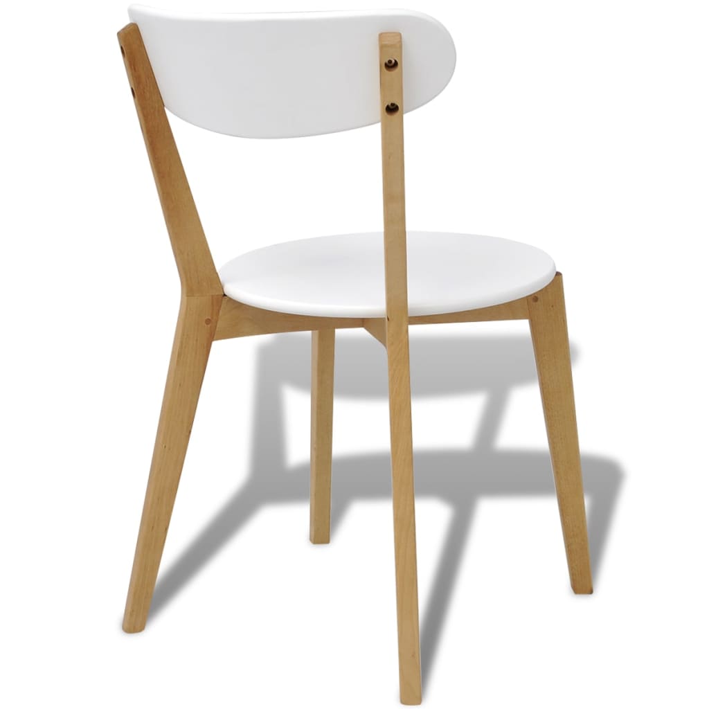 vidaXL Jedálenské stoličky z MDF a brezového dreva, 4 ks