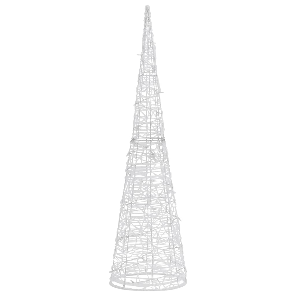 vidaXL Akrylové dekoratívne pyramídové LED svetlo teplé biele 90 cm