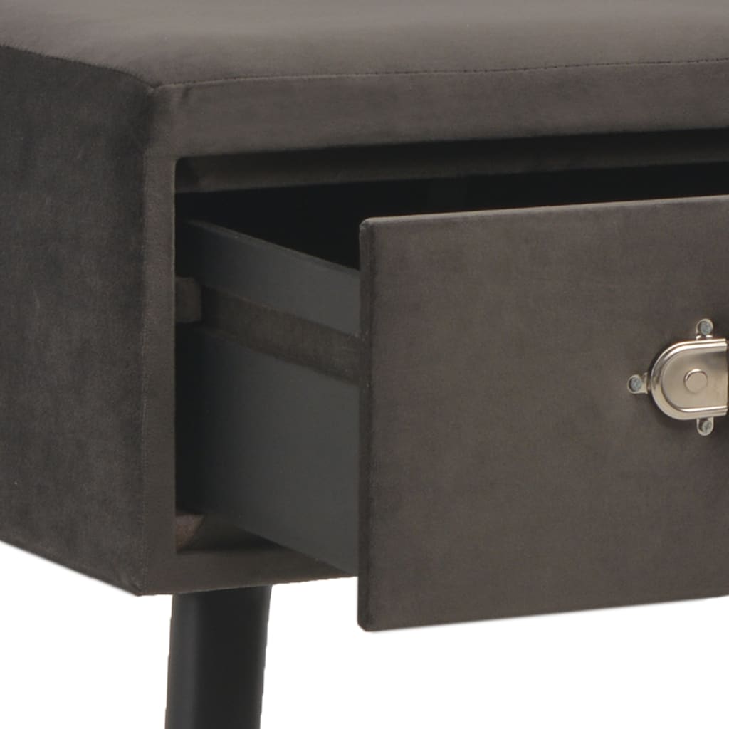 vidaXL Konferenčný stolík, sivý 80x40x46 cm, zamat