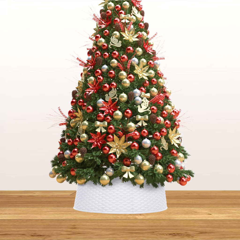 vidaXL Spodný kryt na vianočný stromček biely Ø 54x19,5 cm