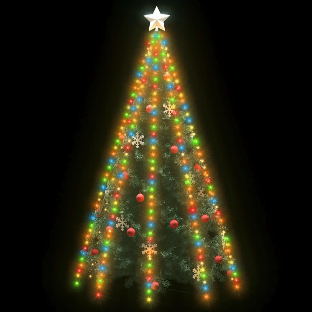 vidaXL Svetelná sieť na vianočný stromček 400 LED, farebná 400 cm
