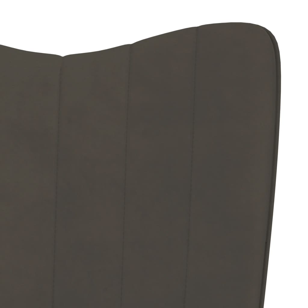 vidaXL Relaxačné kreslo s podnožkou, tmavosivé, zamat