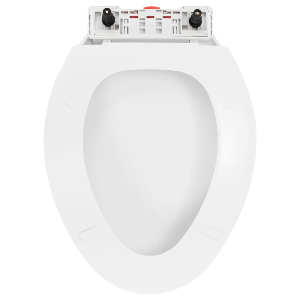 vidaXL WC sedadlo, pomalé sklápanie, rýchloupínacie, biele