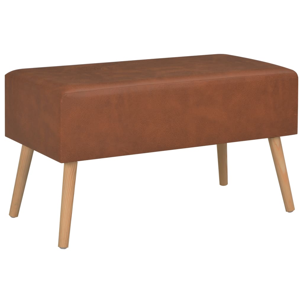 vidaXL Konferenčný stolík, hnedý 80x40x46 cm, umelá koža