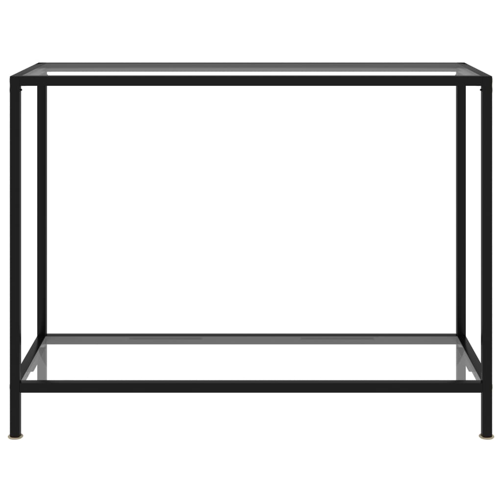 vidaXL Konzolový stolík, priehľadný 100x35x75 cm, tvrdené sklo