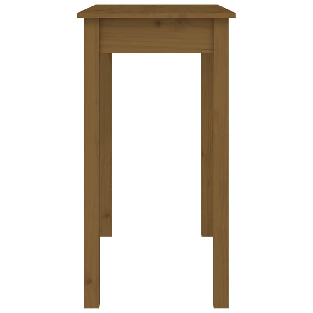vidaXL Konzolový stolík medovo-hnedý 80x40x75 cm masívna borovica
