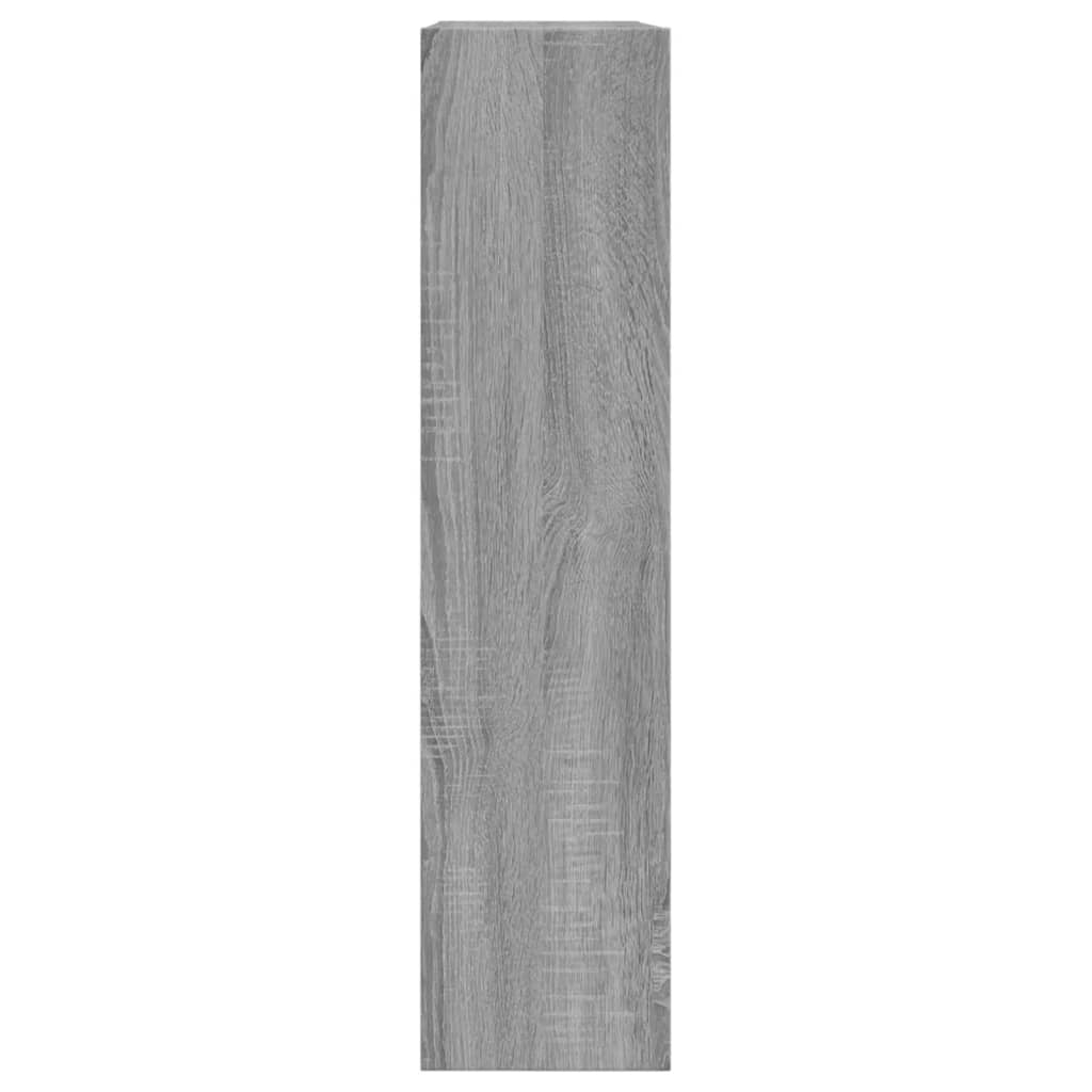vidaXL Botník sivý dub sonoma 80x21x87,5 cm kompozitné drevo