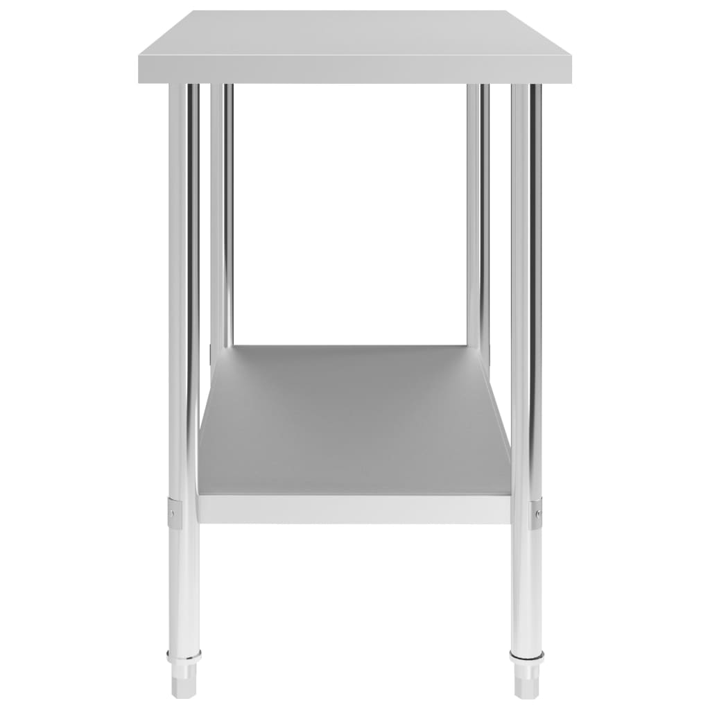 vidaXL Kuchynský pracovný stôl 100x60x85 cm, nehrdzavejúca oceľ