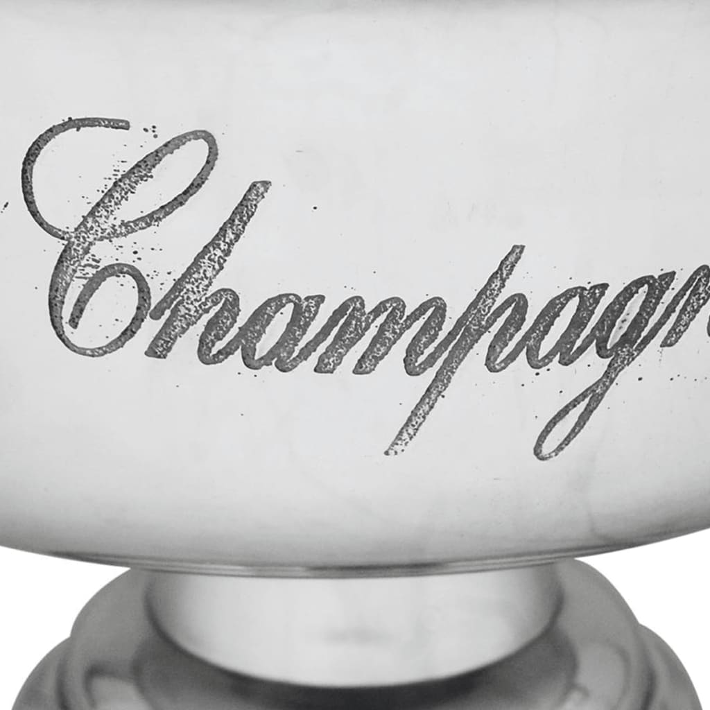 vidaXL Chladič na šampanské v tvare víťazného pohára strieborný hliníkový