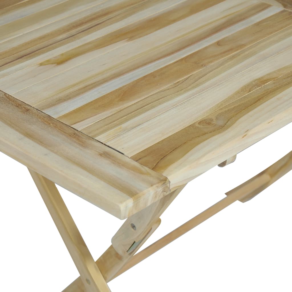 vidalXL 5-dielna skladacia vonkajšia jedálenská súprava masívne teakové drevo