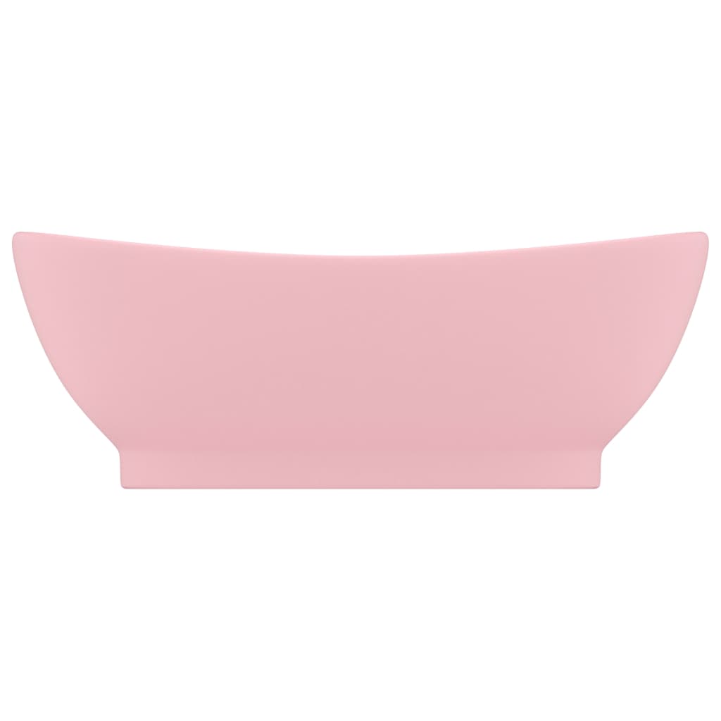 vidaXL Luxusné umývadlo, prepad, matné ružové 58,5x39 cm, keramika