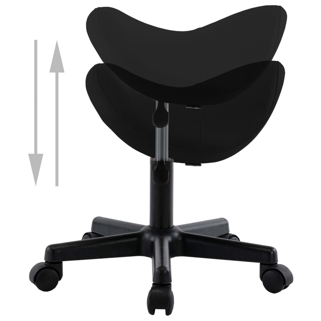 vidaXL Pracovná stolička čierna umelá koža