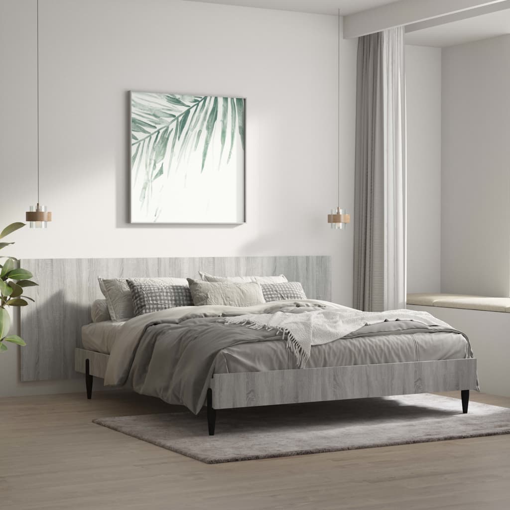 vidaXL Čelo postele sivé sonoma 240x1,5x80 cm spracované drevo