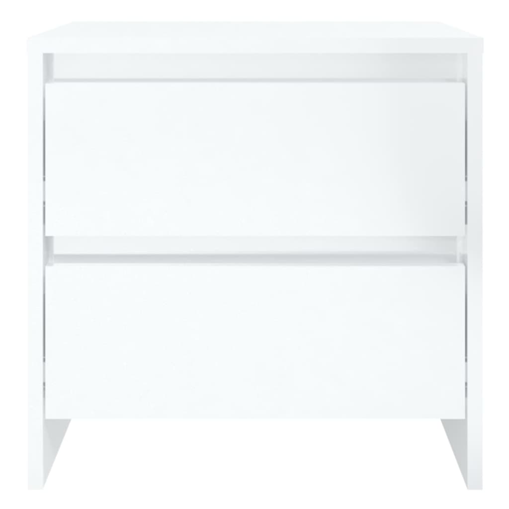 vidaXL Nočný stolík lesklý biely 45x34,5x44,5 cm drevotrieska