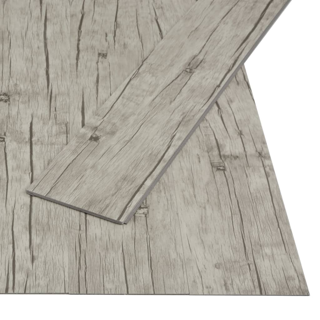 vidaXL Podlaha s click systémom 3,51 m², 4 mm, PVC, vyblednutý dub