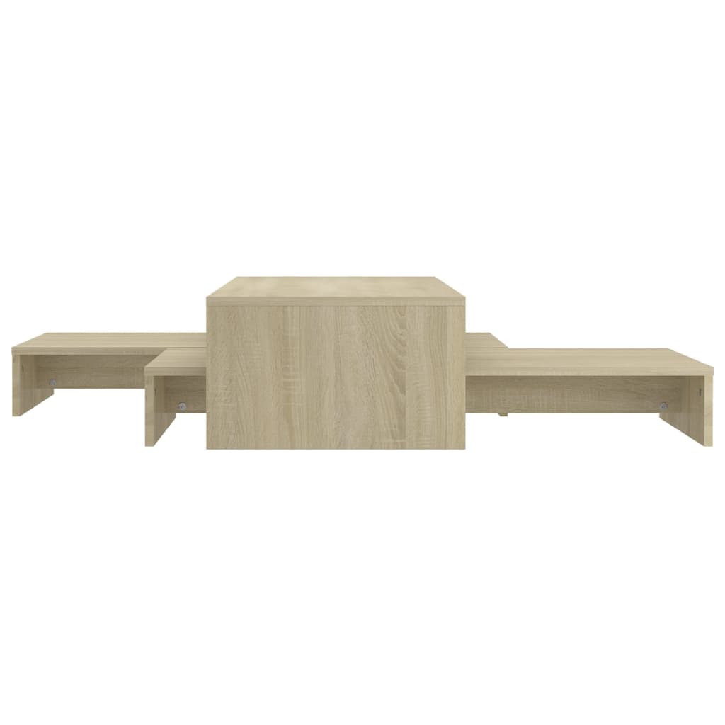 vidaXL Zasúvací stolík dub sonoma 100x100x26,5 cm drevotrieska