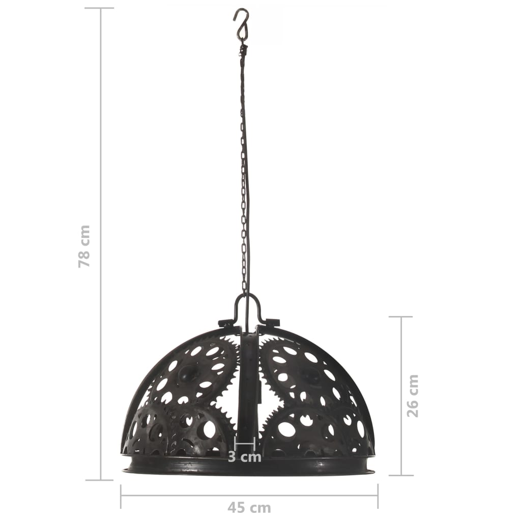 vidaXL Industriálna lampa s dizajnom ozubených koliesok 45 cm E27