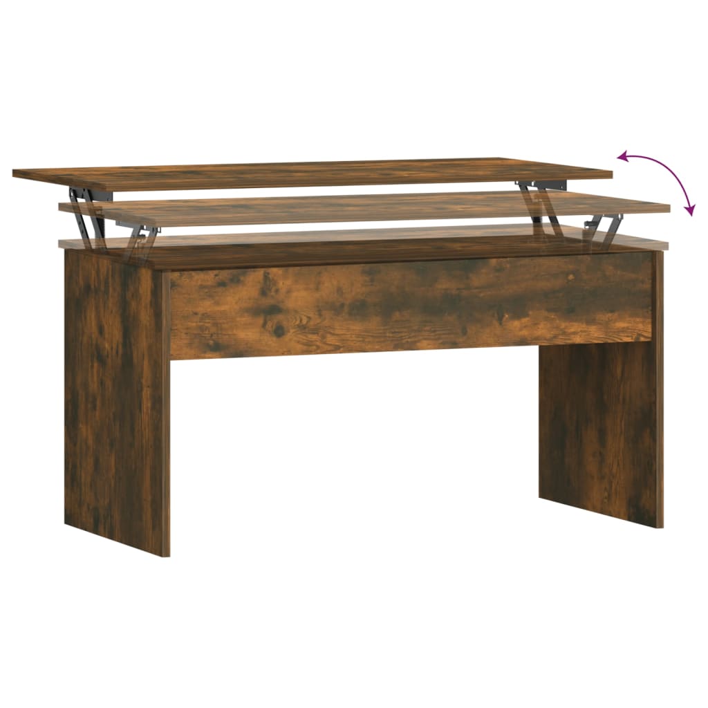 vidaXL Konferenčný stolík dymový dub 102x50,5x52,5 cm spracované drevo