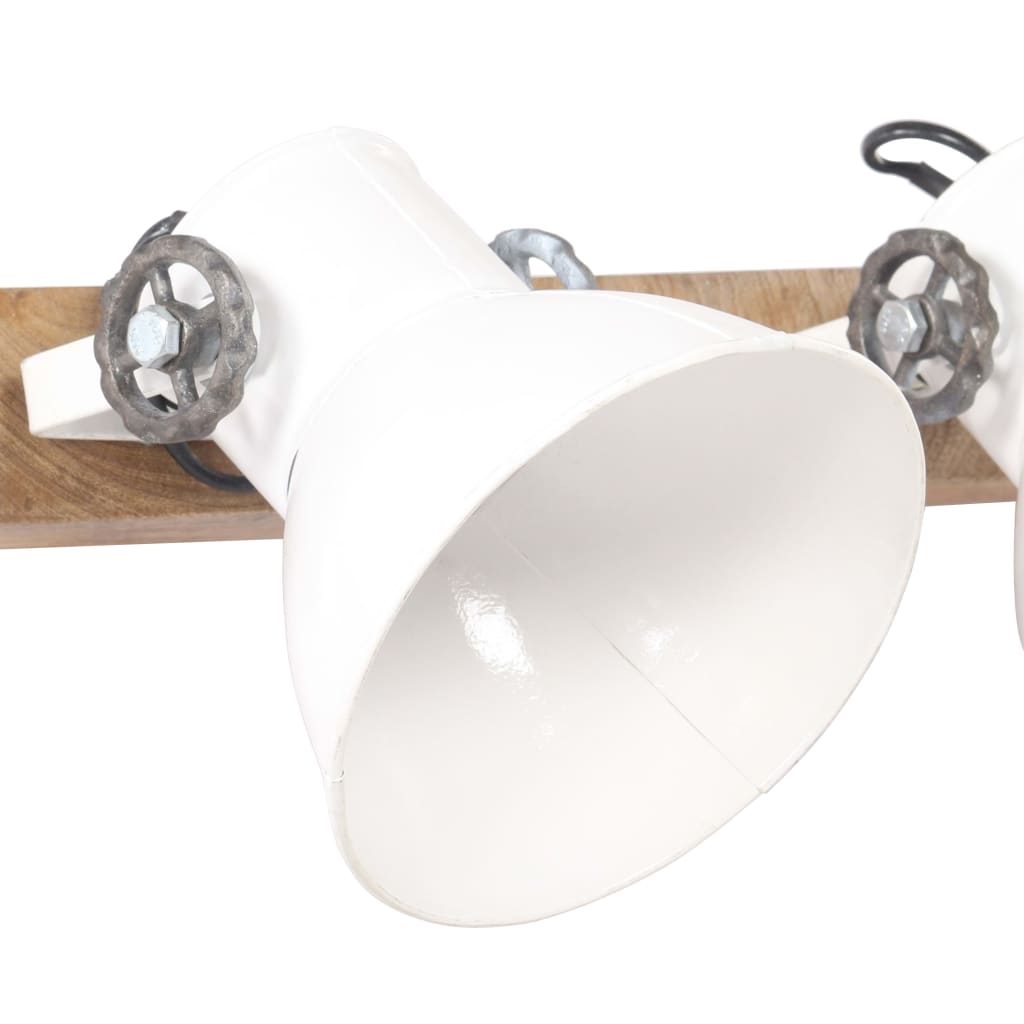vidaXL Industriálna nástenná lampa biela 65x25 cm E27